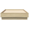 Sengeramme med LED-lys sonoma eik 90x190 cm