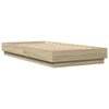Sengeramme med LED-lys sonoma eik 90x190 cm