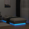 Sengeramme med LED-lys grå sonoma 90x190 cm