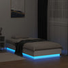 Sengeramme med LED-lys hvit 75x190 cm