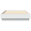 Sengeramme med LED-lys hvit 75x190 cm