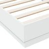 Sengeramme med LED-lys hvit 75x190 cm