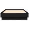 Sengeramme med LED-lys svart 75x190 cm