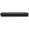 Sengeramme med LED-lys svart 75x190 cm