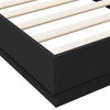 Sengeramme med LED-lys svart 75x190 cm