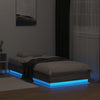 Sengeramme med LED-lys grå sonoma 75x190 cm