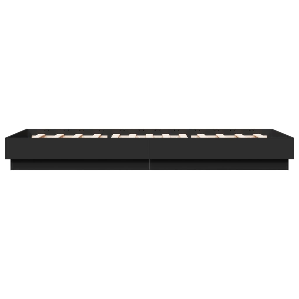 Sengeramme svart 100x200 cm konstruert tre
