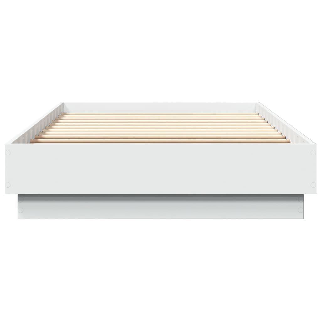 Sengeramme hvit 90x200 cm konstruert tre
