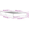 Sengeramme hvit 90x200 cm konstruert tre