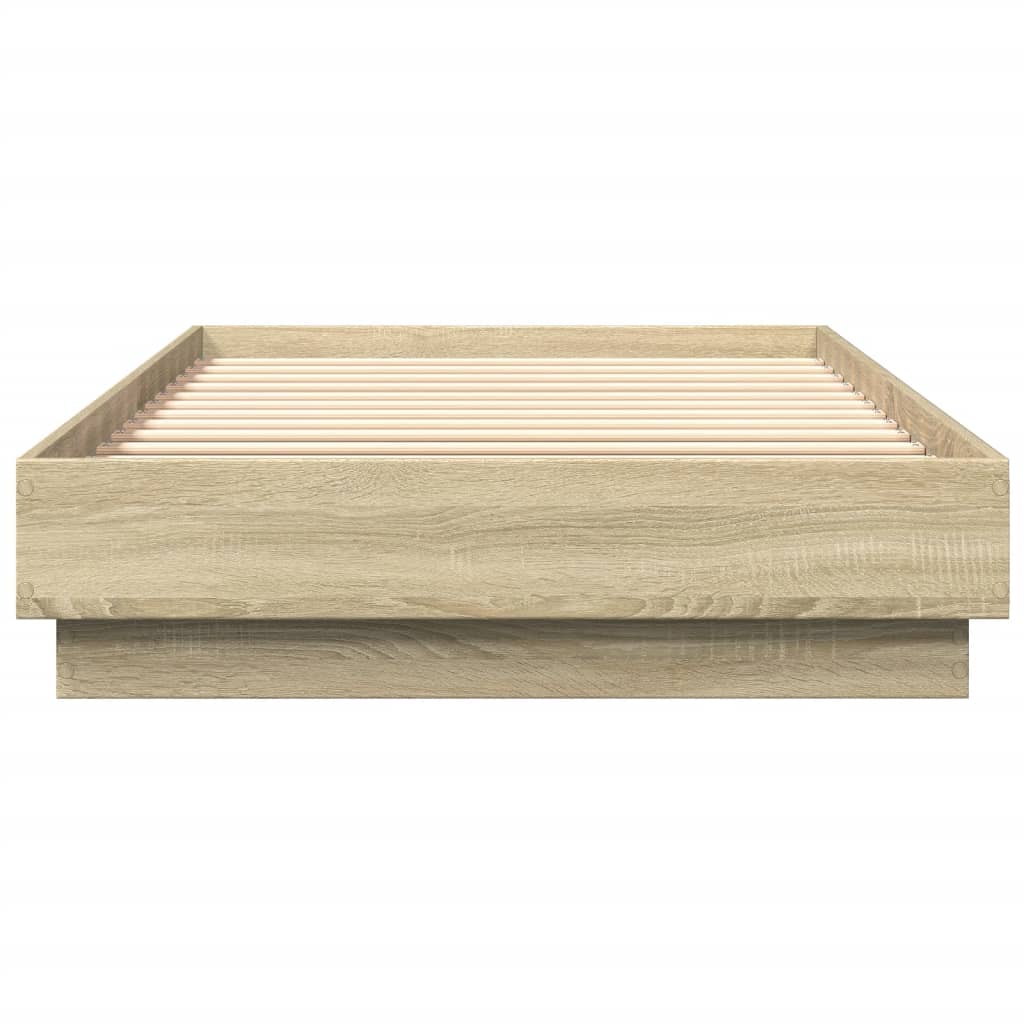 Sengeramme uten madrass sonoma eik 90x200 cm konstruert tre