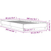 Sengeramme uten madrass sonoma eik 90x200 cm konstruert tre