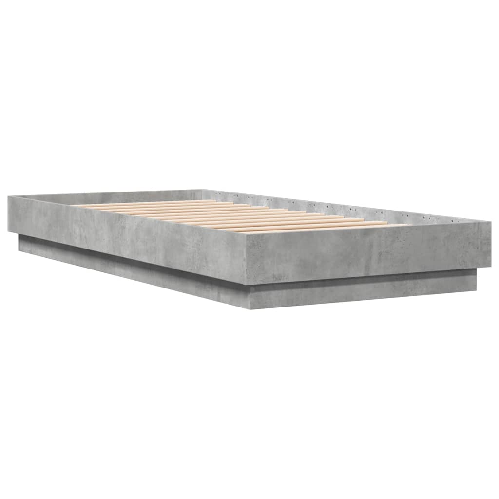 Sengeramme betonggrå 90x200 cm konstruert tre