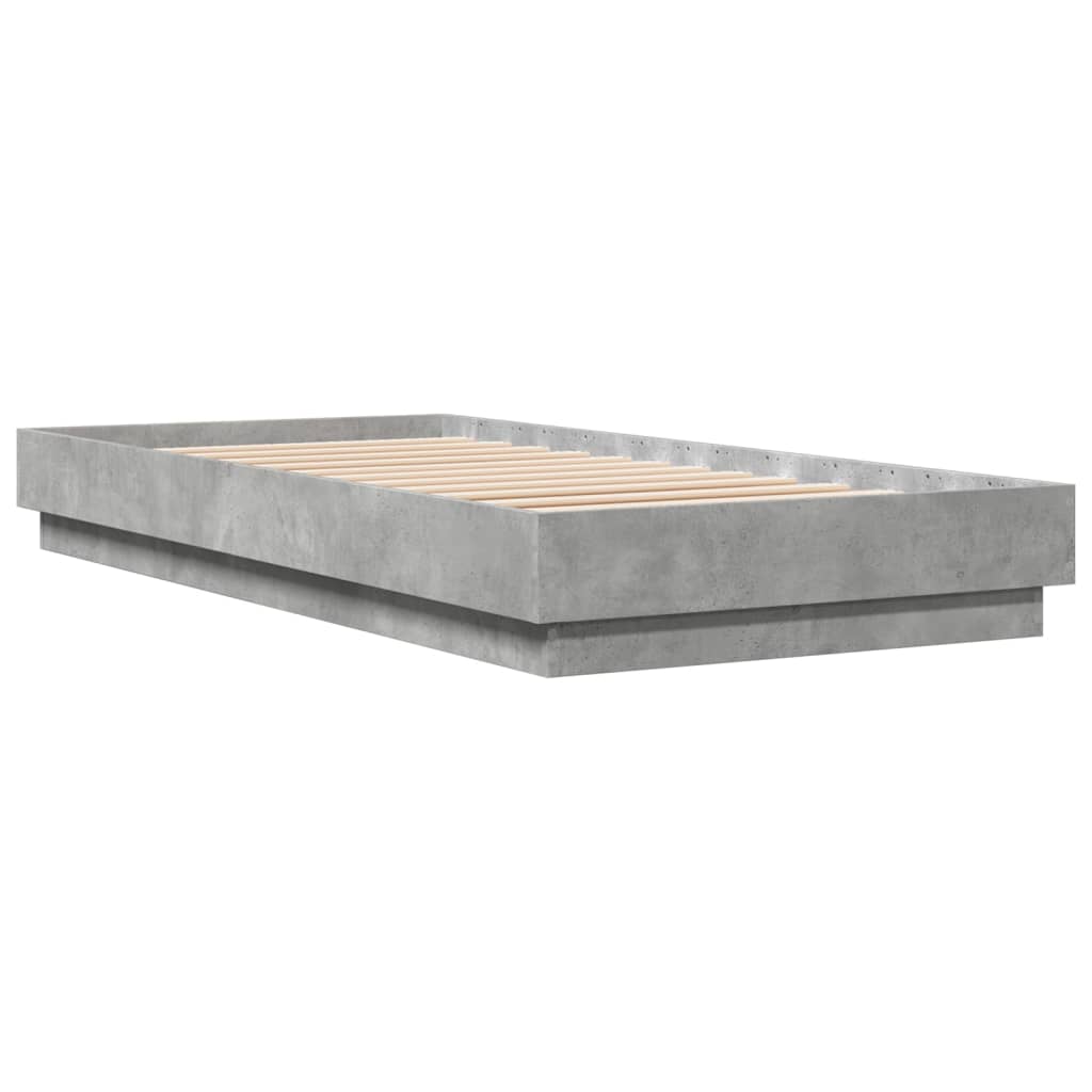 Sengeramme betonggrå 90x200 cm konstruert tre