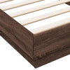 Sengeramme uten madrass brun eik 90x200 cm konstruert tre