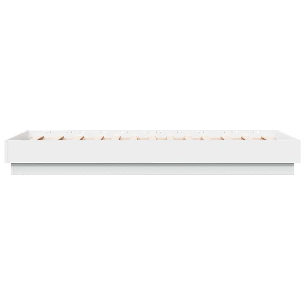 Sengeramme hvit 90x190 cm konstruert tre