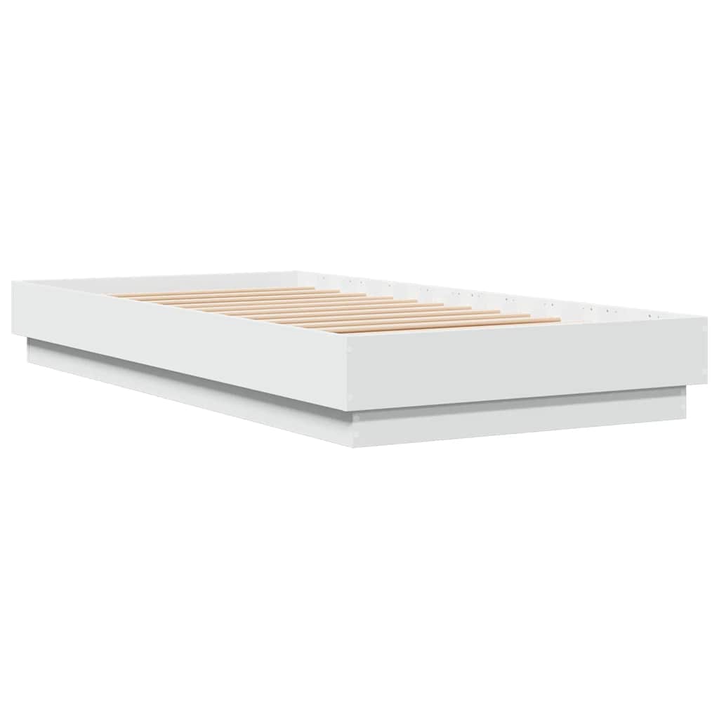 Sengeramme hvit 90x190 cm konstruert tre