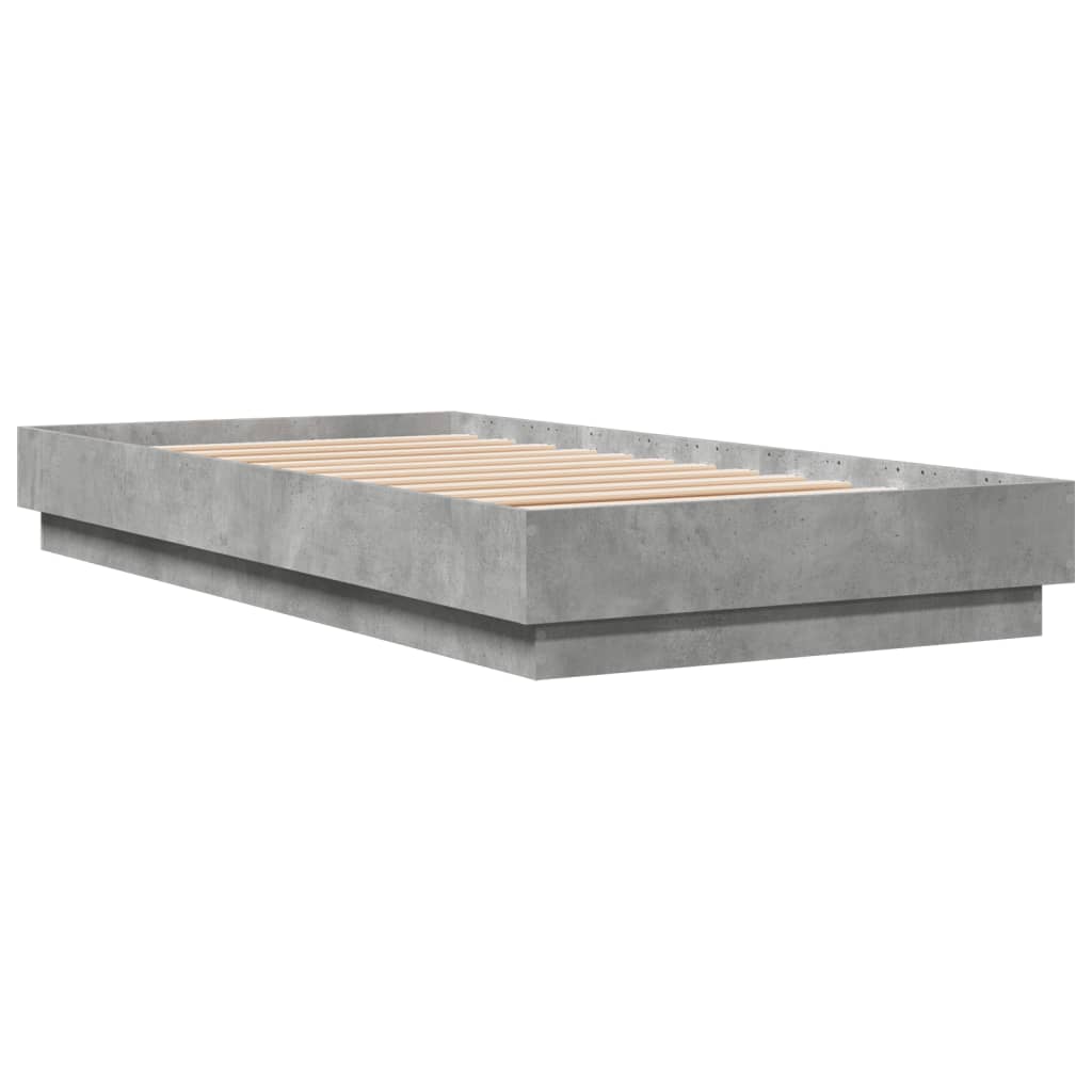 Sengeramme betonggrå 90x190 cm konstruert tre