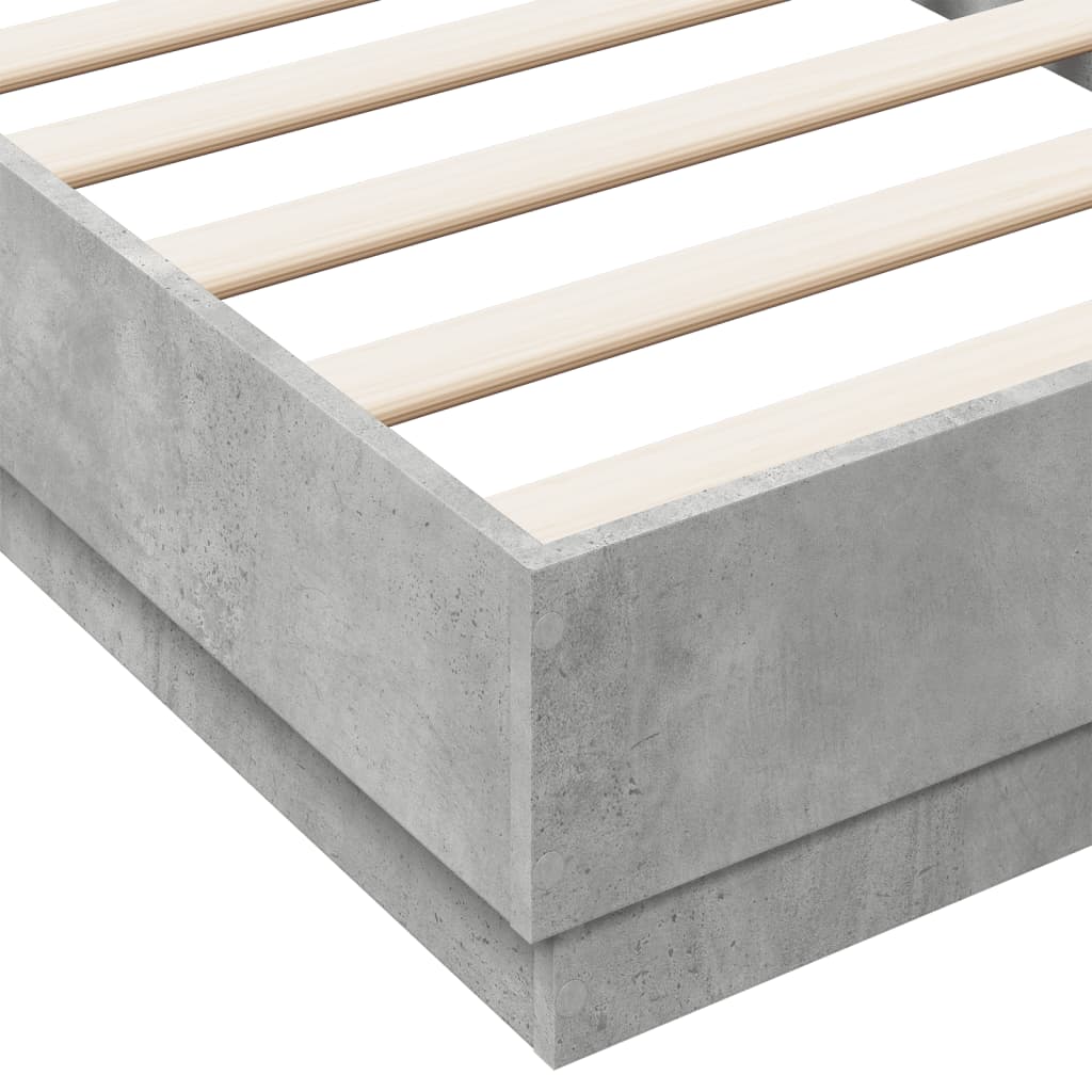 Sengeramme betonggrå 90x190 cm konstruert tre