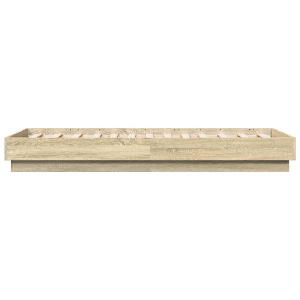 Sengeramme uten madrass sonoma eik 75x190 cm konstruert tre