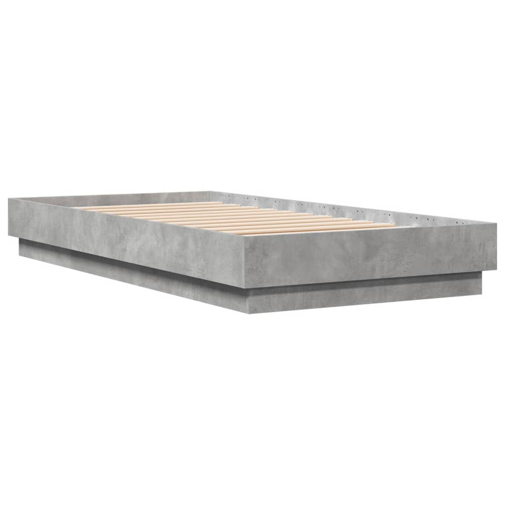 Sengeramme betonggrå 75x190 cm konstruert tre