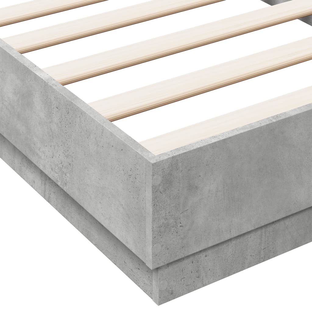 Sengeramme betonggrå 75x190 cm konstruert tre