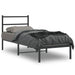 Sengeramme i metall med hodegavl svart 75x190 cm