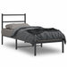 Sengeramme i metall med hodegavl svart 80x200 cm