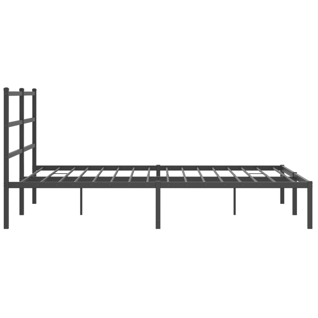 Sengeramme i metall med hodegavl svart 160x200 cm vidaXL