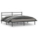 Sengeramme i metall med sengegavl svart 180x200 cm vidaXL