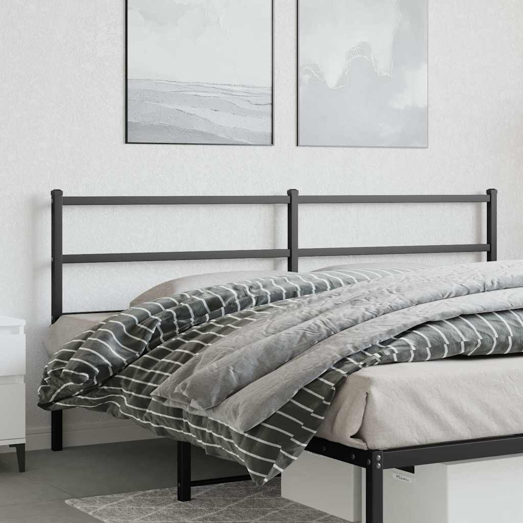 Utskiftbar sengegavl i metall svart 180 cm