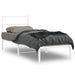 Sengeramme i metall uten madrass med hodegavl hvit 75x190 cm vidaXL