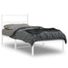 Sengeramme i metall med hodegavl hvit 90x200 cm vidaXL