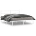 Sengeramme i metall med sengegavl hvit 150x200 cm vidaXL