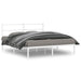 Sengeramme i metall med sengegavl hvit 160x200 cm vidaXL