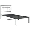 Sengeramme i metall med hodegavl svart 75x190 cm