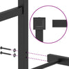 Sengeramme i metall med hodegavl svart 75x190 cm
