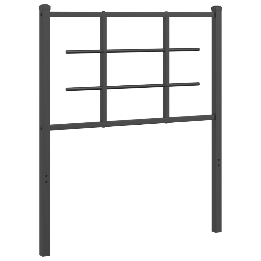 Utskiftbar sengegavl i metall svart 75 cm vidaXL
