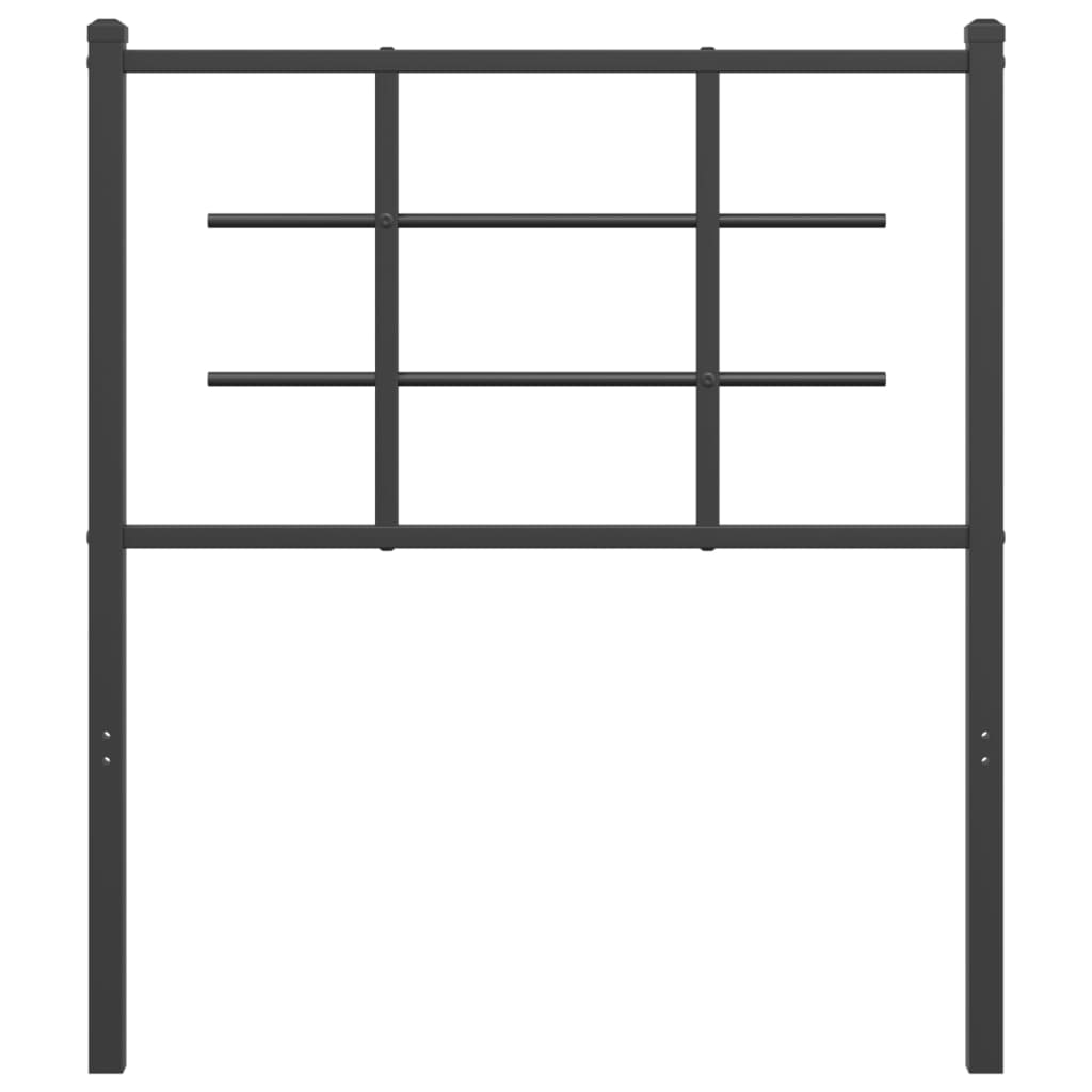 Utskiftbar sengegavl i metall svart 75 cm vidaXL