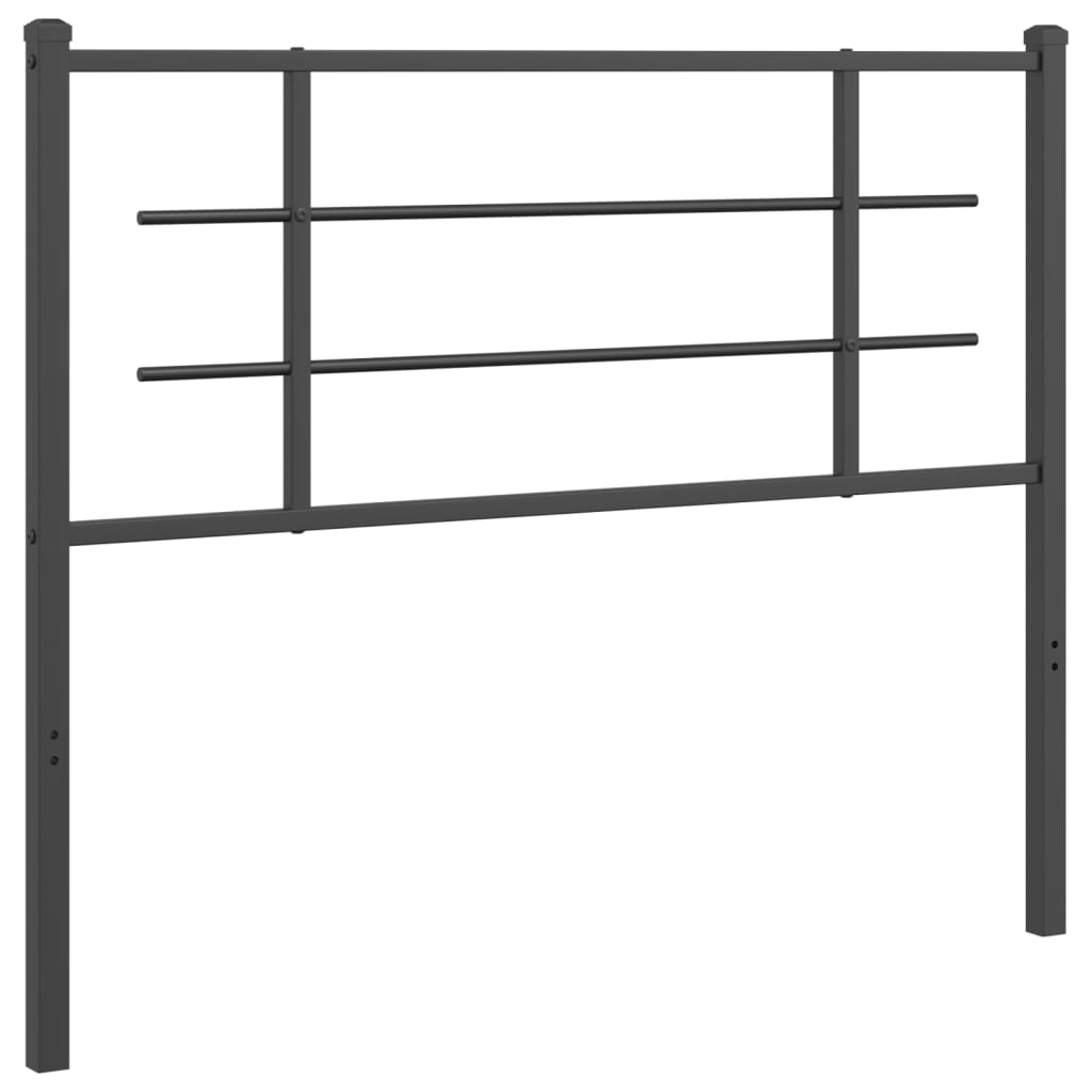 Utskiftbar sengegavl i metall svart 107 cm