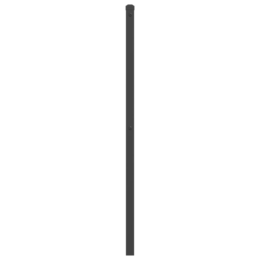 Utskiftbar sengegavl i metall svart 193 cm