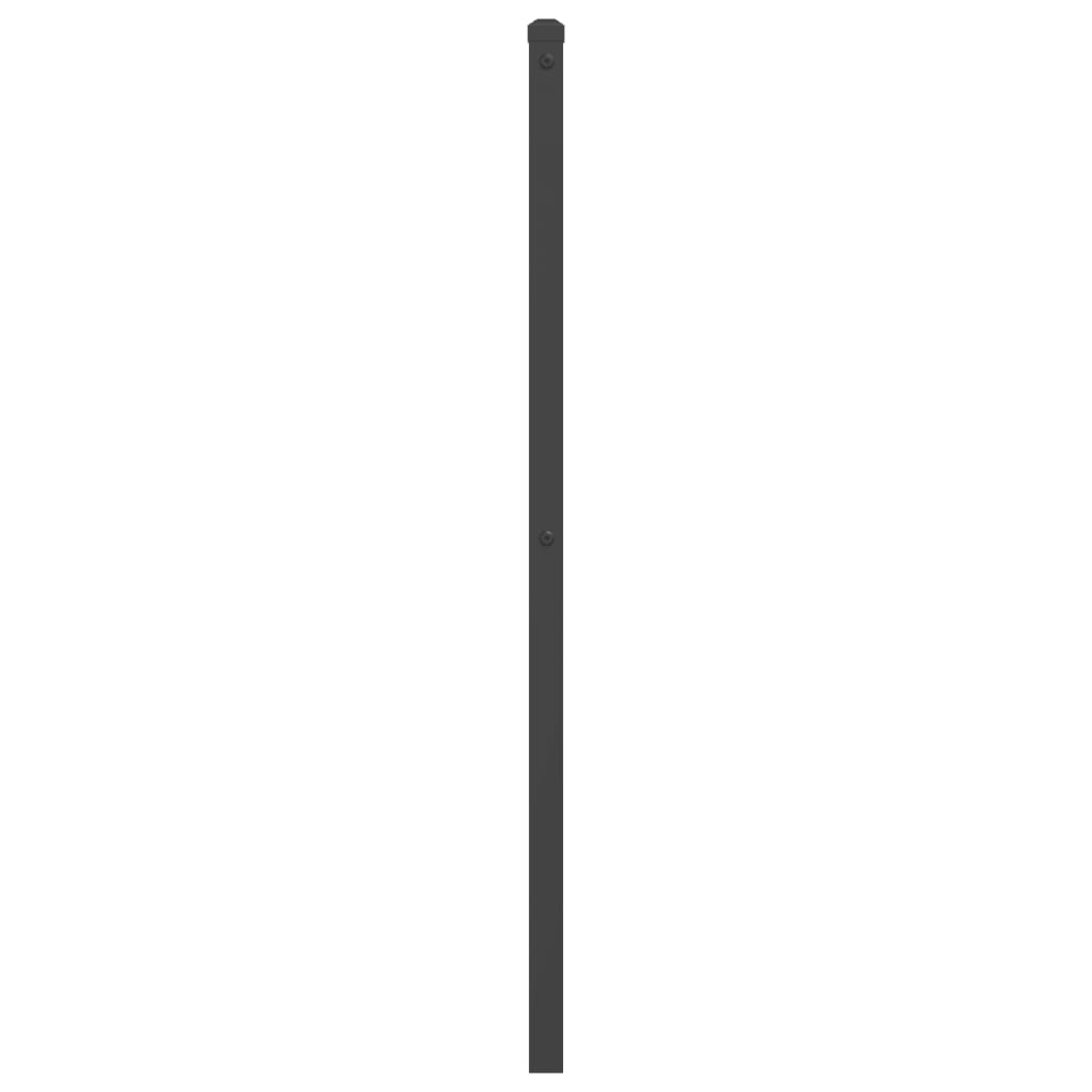 Utskiftbar sengegavl i metall svart 200 cm