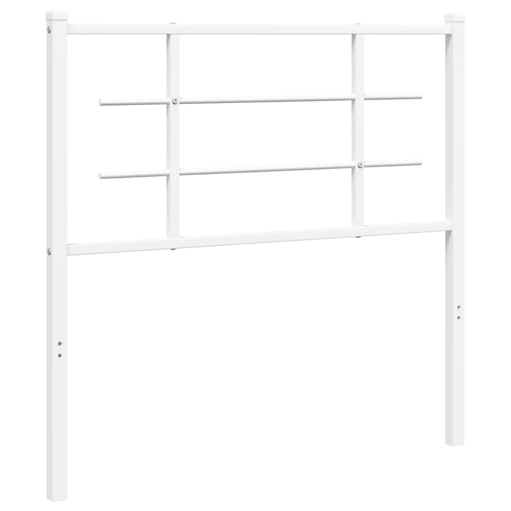 Utskiftbar sengegavl i metall hvit 100 cm vidaXL