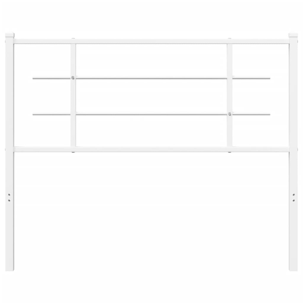 Utskiftbar sengegavl i metall hvit 107 cm