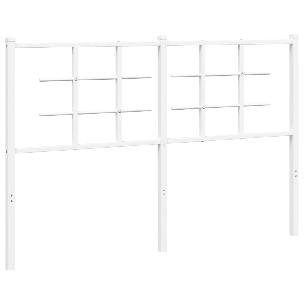Utskiftbar sengegavl i metall hvit 135 cm