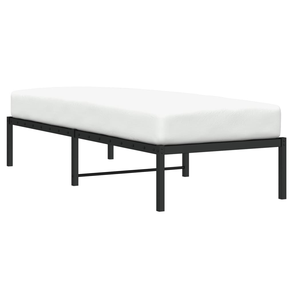 Sengeramme i metall svart 75x190 cm