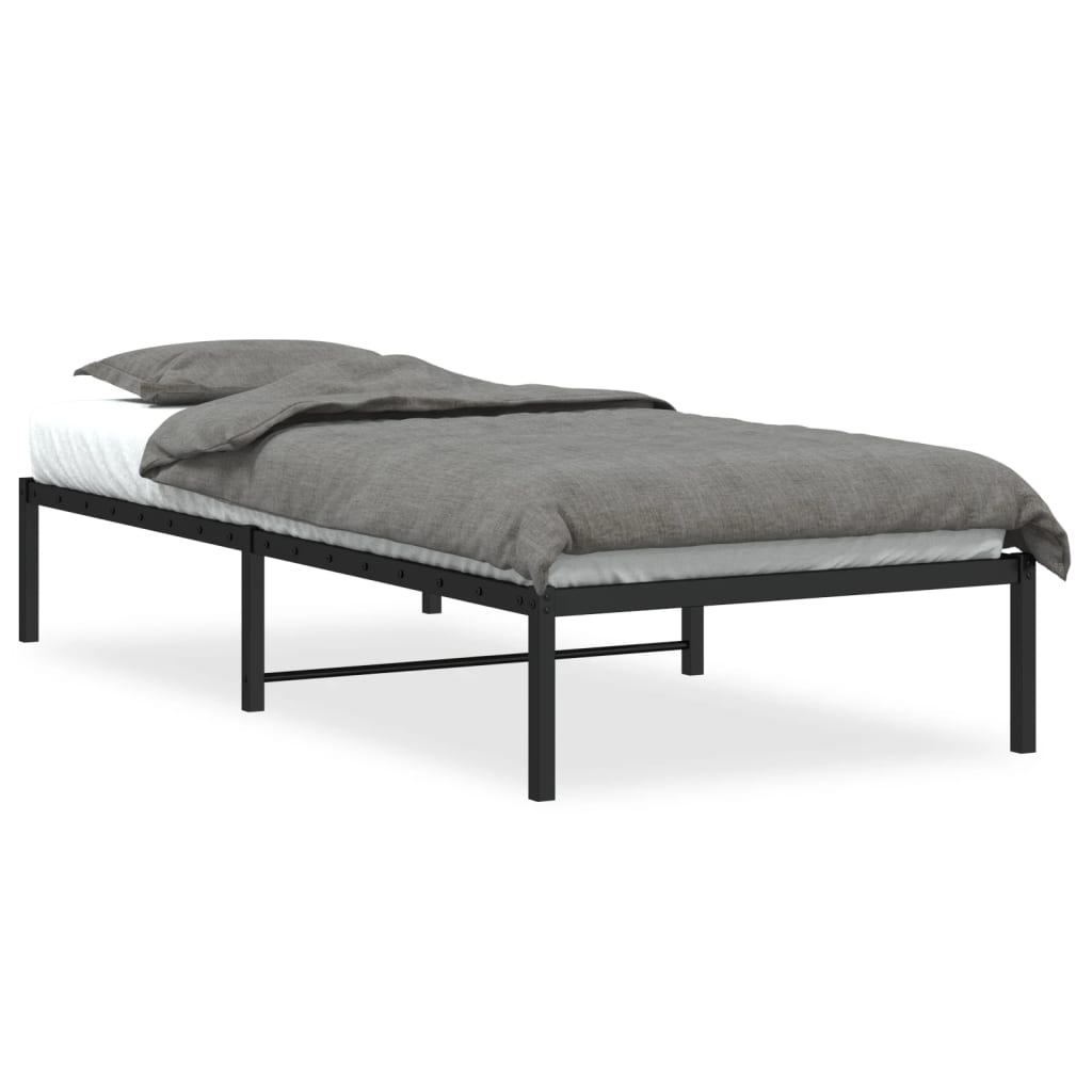 Sengeramme i metall svart 90x190 cm