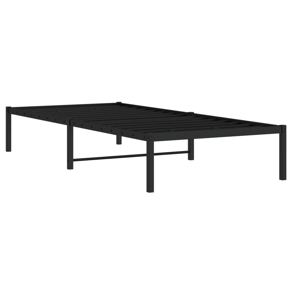 Sengeramme i metall svart 90x190 cm