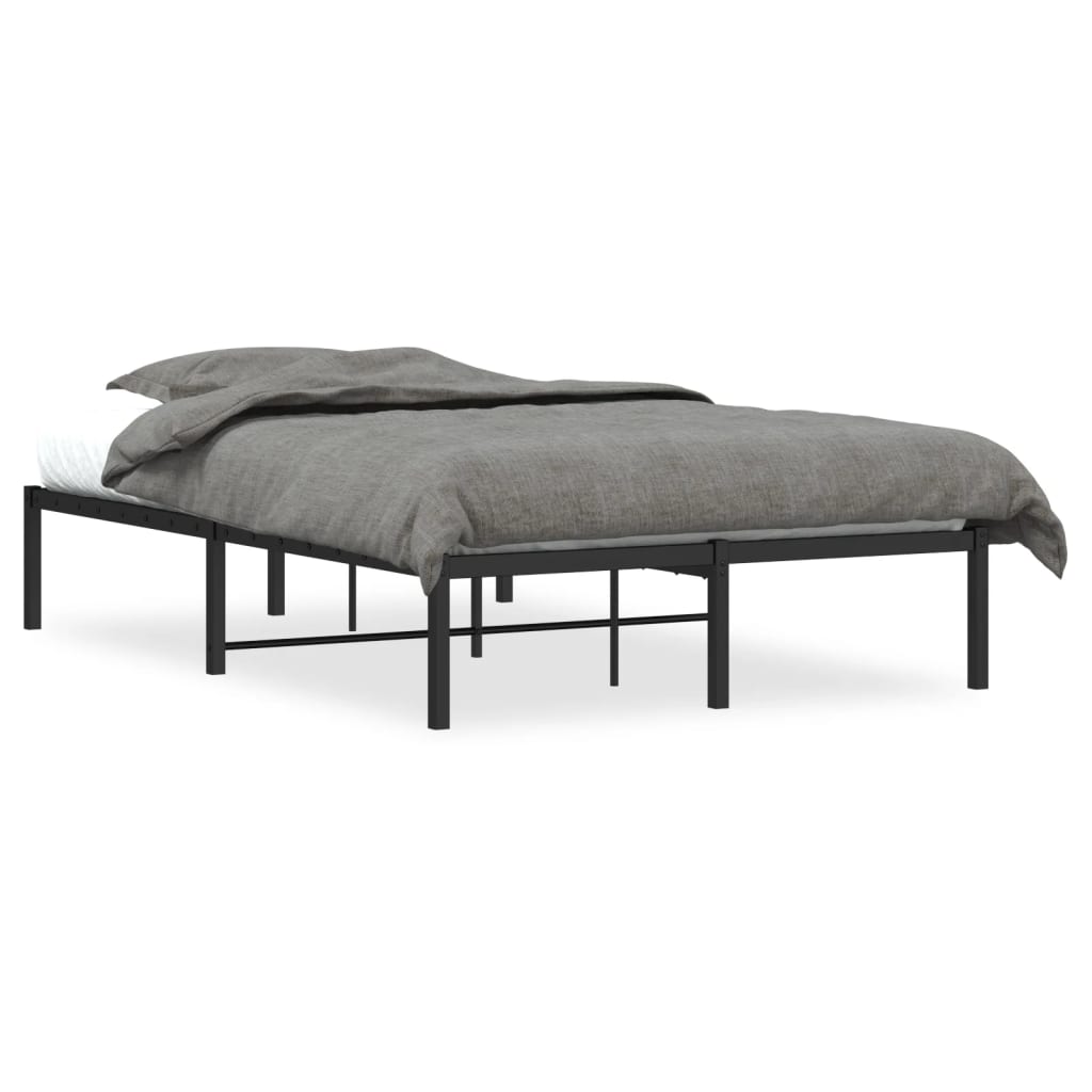 Sengeramme i metall svart 120x190 cm vidaXL