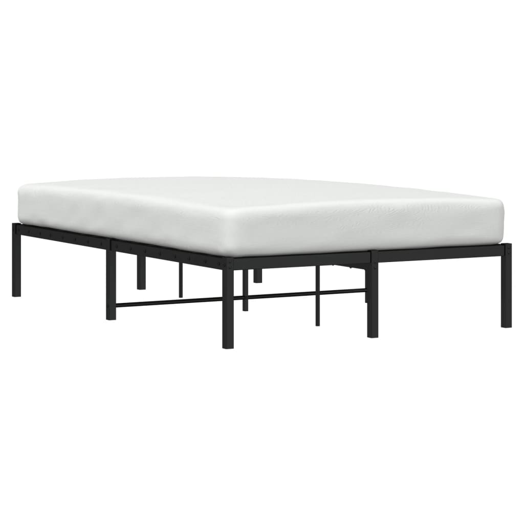 Sengeramme i metall svart 120x200 cm vidaXL