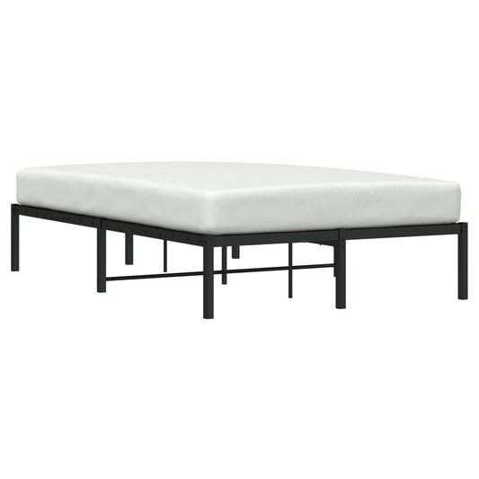 Sengeramme i metall svart 120x200 cm vidaXL